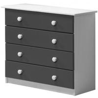 Verona Whitewash Pine and Graphite 4 Wide Chest of Drawer