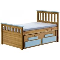 Verona Captains Bergamo Antique Pine and Baby Blue Guest Bed