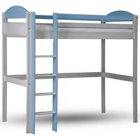 verona maximus whitewash pine and baby blue high sleeper bed