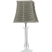 velen acrylic table lamp with pleated dark taupe shade
