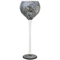 Venice Black and Gold Sparkle Mosaic Goblet - Large (Set of 4)