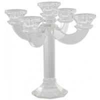 Venice Clear Cut Contemporary 5 Candelabra (Set of 3)