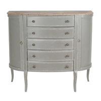 Versailles Half Oval Console Table, French Grey