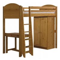 Verona Designs Highsleeper Antique + Tallboy + Pull Out Desk