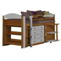 Verona Designs Maximus Midsleeper White + Desk + 3 + 2 Chest + Bookcase