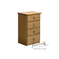 Verona Design Ltd Verona 4 Drawer Bedside White Details Bedside Chest