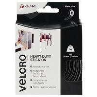 VELCRO® Brand VEL-EC60245 Heavy Duty Stick On Tape 50mm x 2.5m - Black