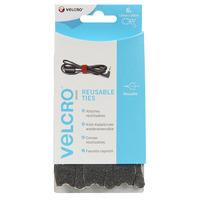 VELCRO® VEL-EC60388 Reusable Ties - 12mm x 20cm - Black - 6 Pieces