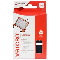 VELCRO® Brand VEL-EC60236 Stick On Squares 25mm x 24 Sets - Black