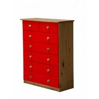 Verona 5 plus 2 Drawer Chest Red