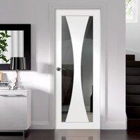 Verona White Primed Door with Clear Safety Glass