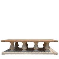 versaille 8 pedestal leg coffee table