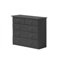 Verona 3 plus 2 Drawer Graphite Chest with Graphite