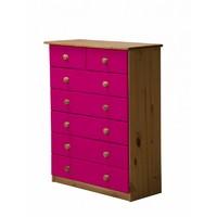 verona 5 plus 2 drawer chest fushia