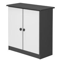 verona graphite cupboard with white