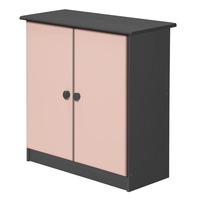 Verona Graphite Cupboard with Pink