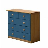 Verona 3 plus 2 Drawer Chest Blue