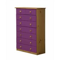 verona 6 plus 2 drawer chest purple