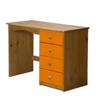 verona 4 drawer single dressing table orange