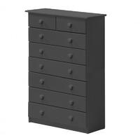 Verona 6 plus 2 Drawer Graphite Chest with Graphite