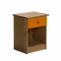 Verona 1 Drawer Bedside Table Orange