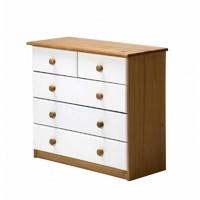 verona 3 plus 2 drawer chest white