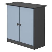 verona graphite cupboard with baby blue