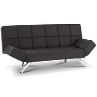 Venice Faux Leather Sofa Bed in Black