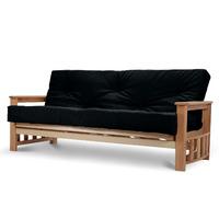 vegas 2 seater futon louisa black deluxe mattress