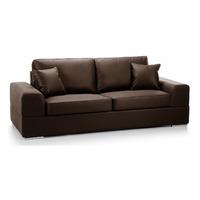 Vedori Faux Leather 3 Seater Sofabed Brown