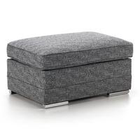 Vedori Fabric Footstool Charcoal