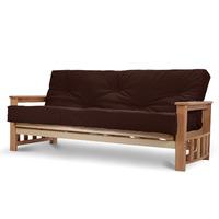 Vegas 2 Seater Futon Louisa Chocolate Deluxe Mattress