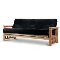 vegas 2 seater futon louisa black supreme mattress