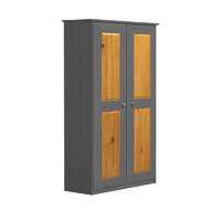 verona 2 door graphite wardrobe with antique details