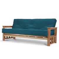 Vegas 2 Seater Futon Victoria Teal Deluxe Mattress