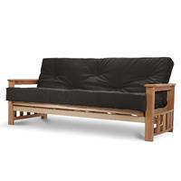 vegas 2 seater futon louisa charcoal deluxe mattress