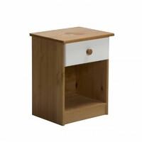 Verona 1 Drawer Bedside Table White