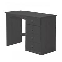 verona 4 drawer single graphite dressing table with graphite