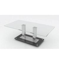 Verve Glass Coffee Table In With Black And Clear Base