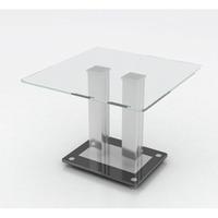 Verve Lamp End Table With Clear Glass Top