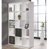 Version Shelving Unit In White With 15 Compartments