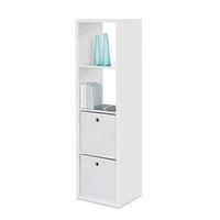 Version Shelving Unit In White With 4 Compartments