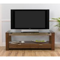 Venice Solid Walnut and Glass TV Unit