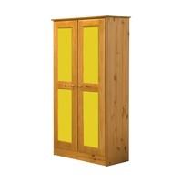 verona 2 door wardrobe lime