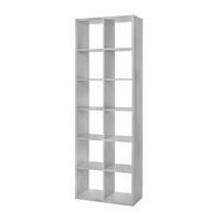 Version Shelving Unit In Light Concrete With 12 Compartments