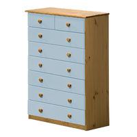 verona 6 plus 2 drawer chest baby blue