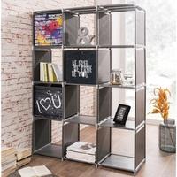 Vetra Shelving Unit In Anthracite With 12 Compartments