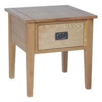 Vermont Wooden Lamp Table With 1 Drawer