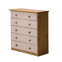 Verona 4 plus 2 Drawer Chest Pink