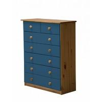 Verona 5 plus 2 Drawer Chest Blue